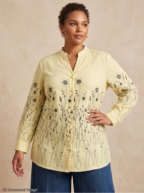 Tweeds soft yellow 1x top